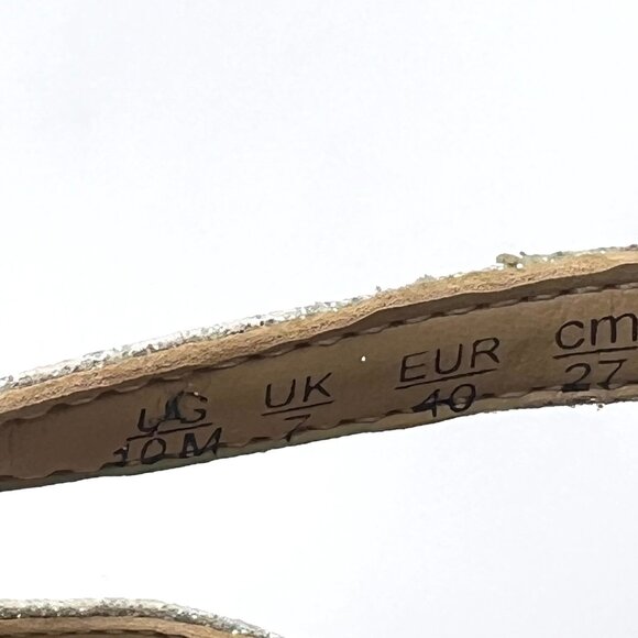 Naturalizer Womens Size 10 10M‎ Baylor Silver Strappy Dress Sandals Heels Shoes - Picture 13 of 14